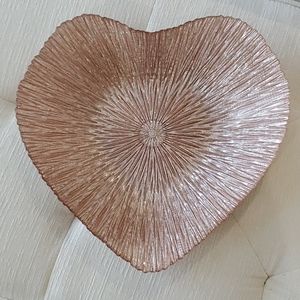 Decorative pink heart tray/plate